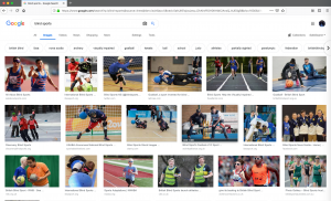 Screen Shot of Google Image Search of the Term "Blind Sports"